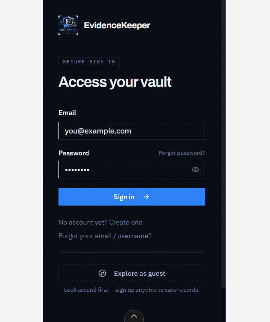 EvidenceKeeper screenshot 4